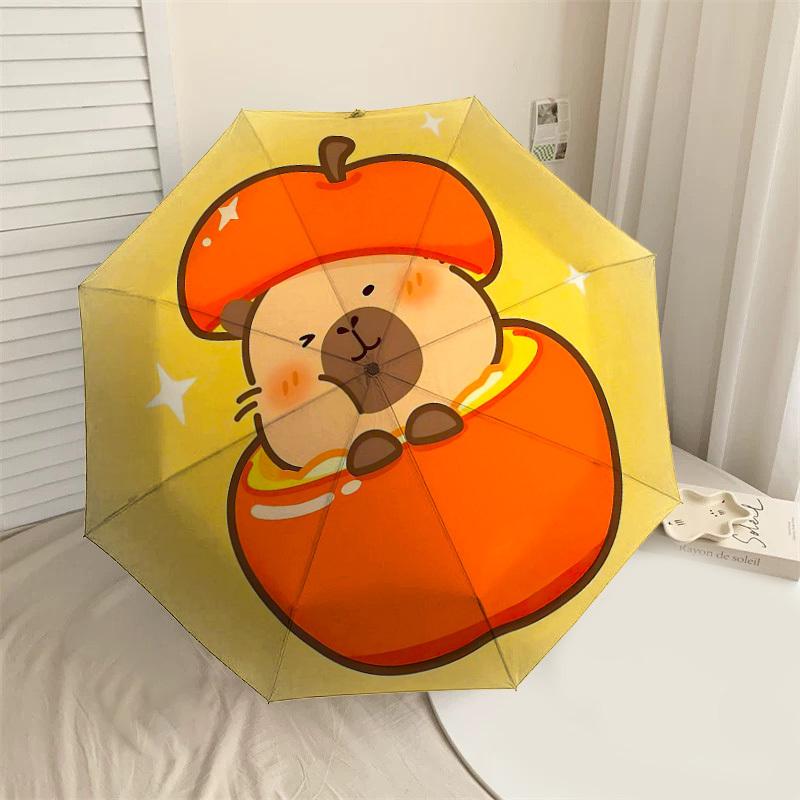 

1PC apple bear Umbrella-8-Rib Reinforced, Automatic Open, Lightweight & Durable, Cute Fashion Accessory for Outdoor-Y0305