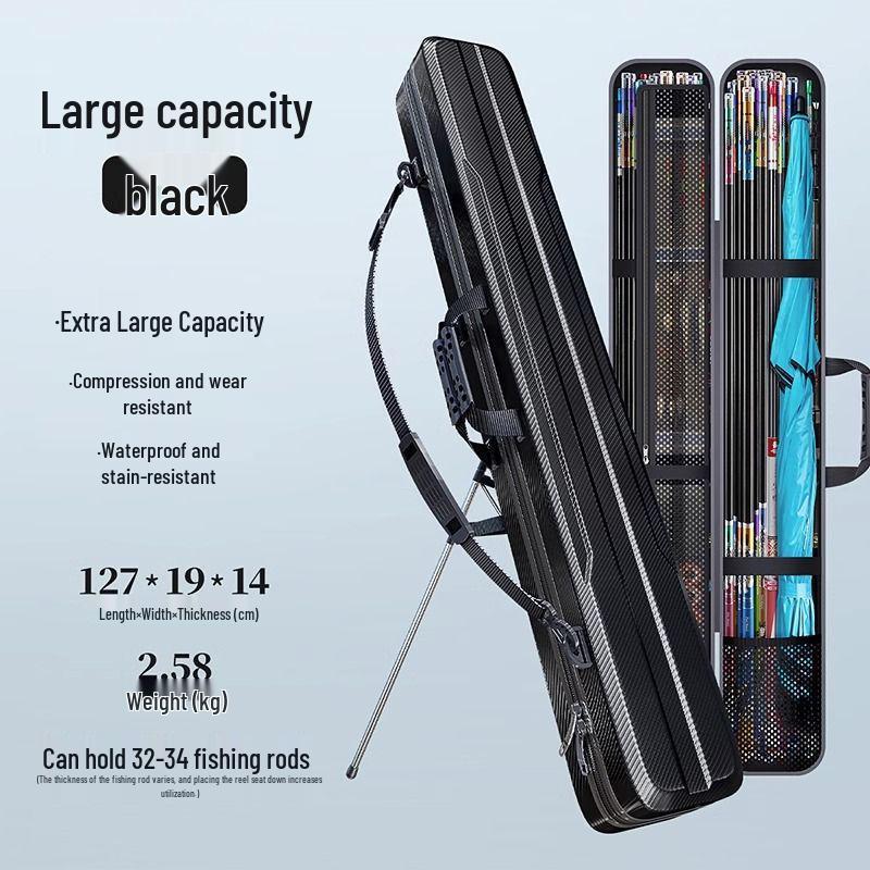 Große Angelruten-Aufbewahrungstasche - Hartschalen-Ausrüstungshalter
