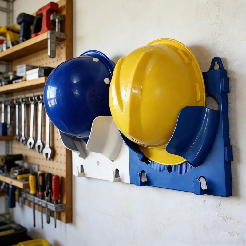 Heavy Duty ABS Helmet Hanger With Secure Hook Design Perfect For Space Saving In Small Rooms And Workplaces