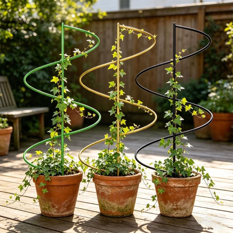 Iron Plant Trellis Indoor Stackable Plant Trellis Climbing Plant Small Plant Climbing Trellis for Potted Plant Climbing