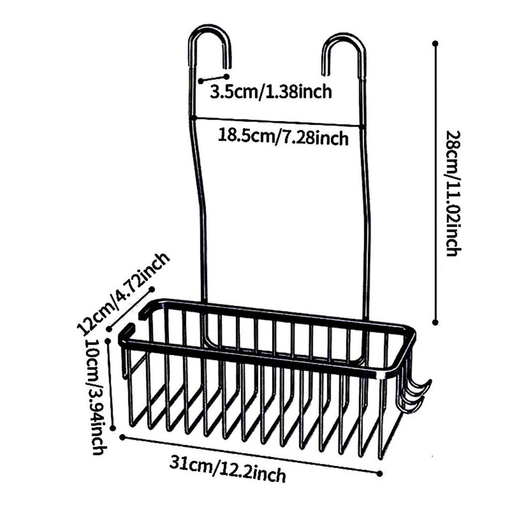 Sturdy Hanging Shower Rack Shelves for Shower Accessories Sponge Soap Storage Bathroom Organizer Space Saving