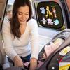 2Pcs Cartoon Car SunShade Side Window Adsorption SunShade Cover Rear Side Auto Window Sunvisor Mesh For Children Adults