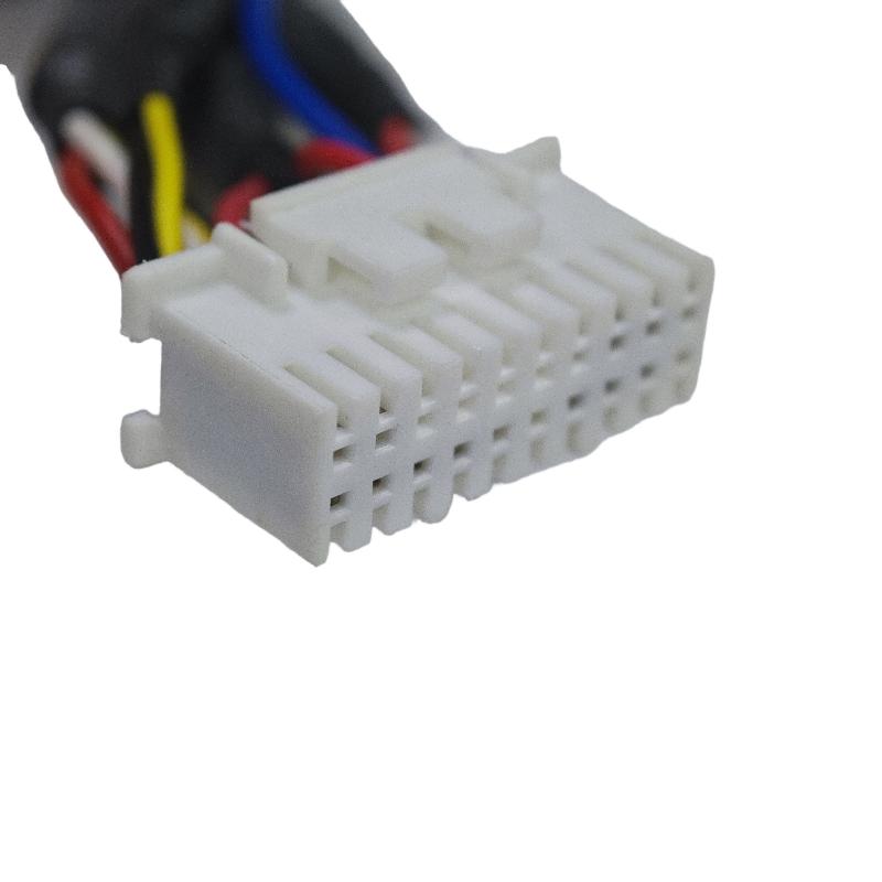 1/2 stk. Mikrofon 20-pins RCA-kabel Bilradio 3,5 mm Mikrofon Subwoofer-ledninger til Android Stereo Output Subwoofer-sæt