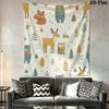 Cute Cartoon Wall Tapestry Aesthetic Wall Hanging Printed Fabric Blanket Decorative Tapestries for Bedroom Living Room Home Decor