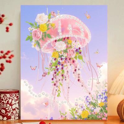 DIY Pearl Painting Kit for Adults Beginners 3D Pearl Art Craft Resin Pearls Pre-Printed Canvas Set for Home Wall Decor Gift Idea