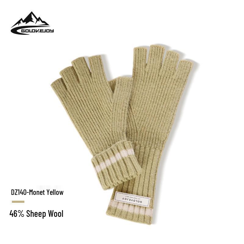 DZ149 Winter Knit Wool Gloves: Windproof Flip-Finger Touchscreen Gloves for Outdoor Cycling and Sports.