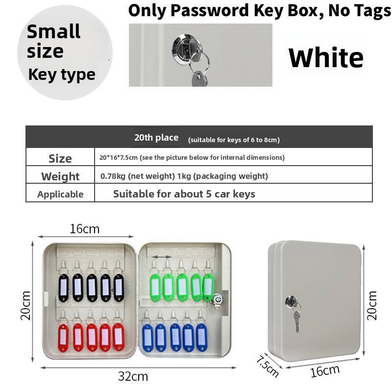 

Digital Key Safe Box For Property Agents With Combination Lock For Business Use Key White