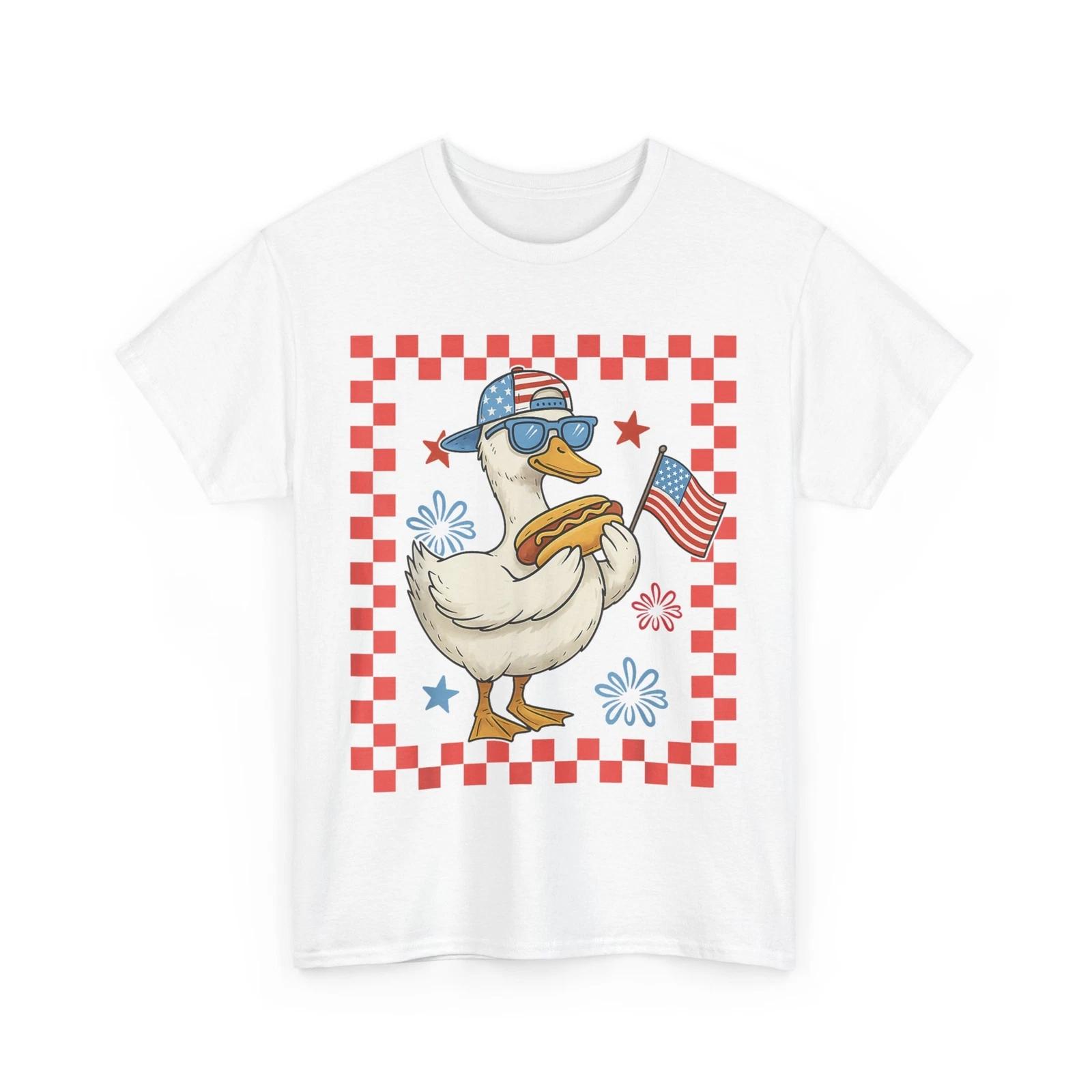 Cool America Goose 4th Of July US Flag Patriotic Boy Men T shirt S