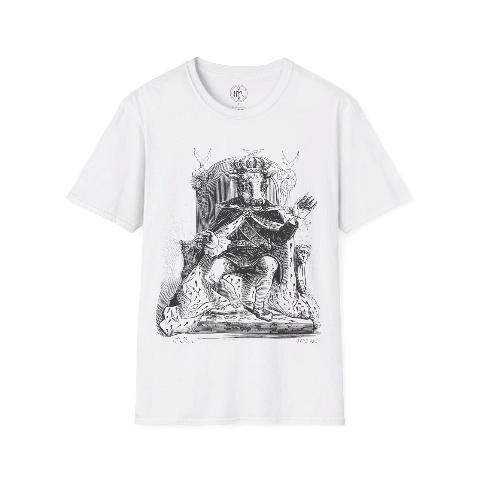 Moloch Demon T-Shirt | Ancient Deity Graphic Tee | Occult Mythology Apparel | Esoteric Art Shirt L