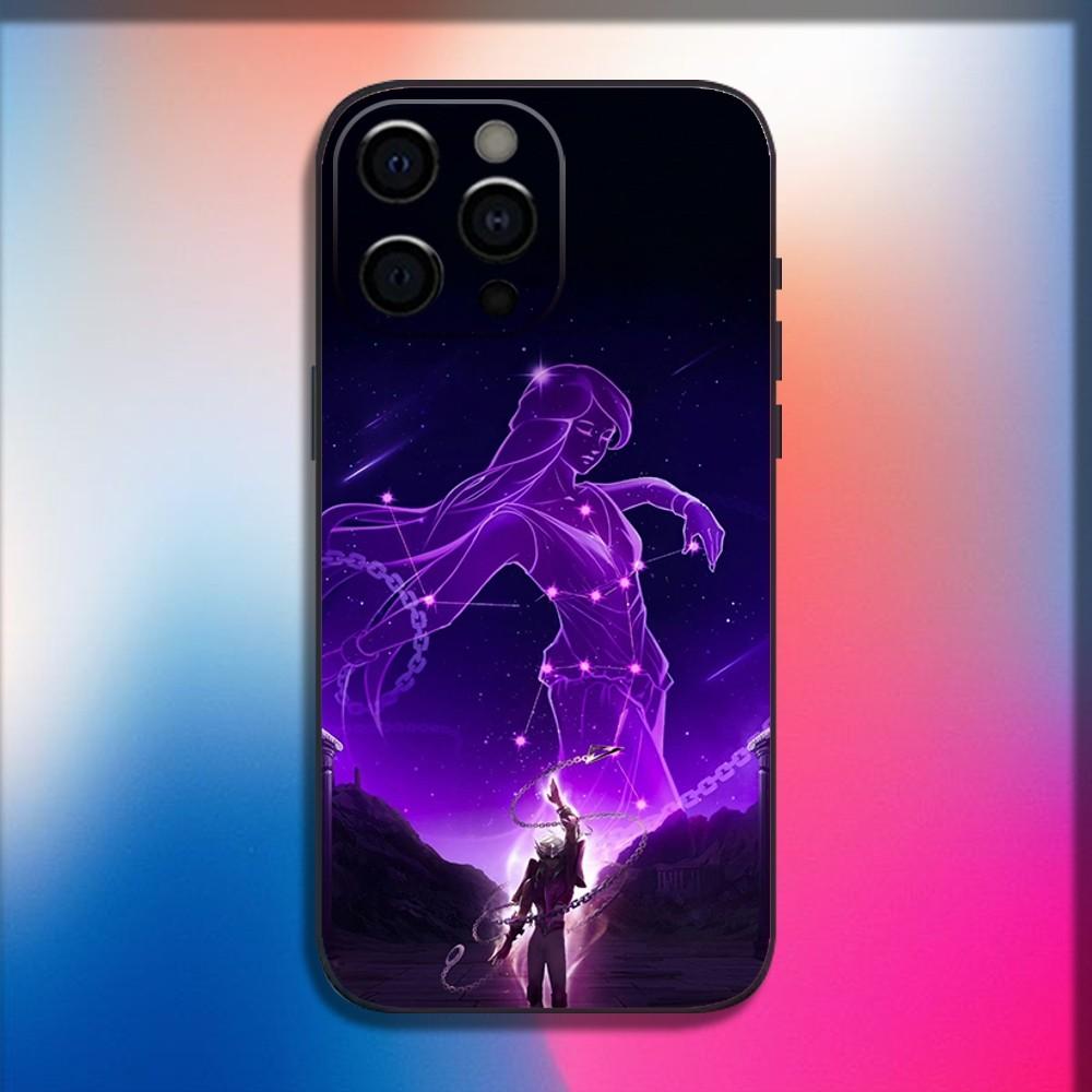 S-Saint Seiya Knights Phone Case For iPhone 16,15,14,13,12,11,Pro,X,XS,Max,XR,Plus,Mini Soft Black Cover