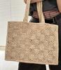 Women's Large Capacity Raffia Tote: Summer Travel Beach Shoulder Bag
