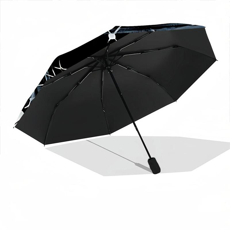 1pc Soccer Goals Automatic Open/Close Umbrella with Folding Feature Compact Travel Umbrella, Lightweight Design, for Commuting, Business085