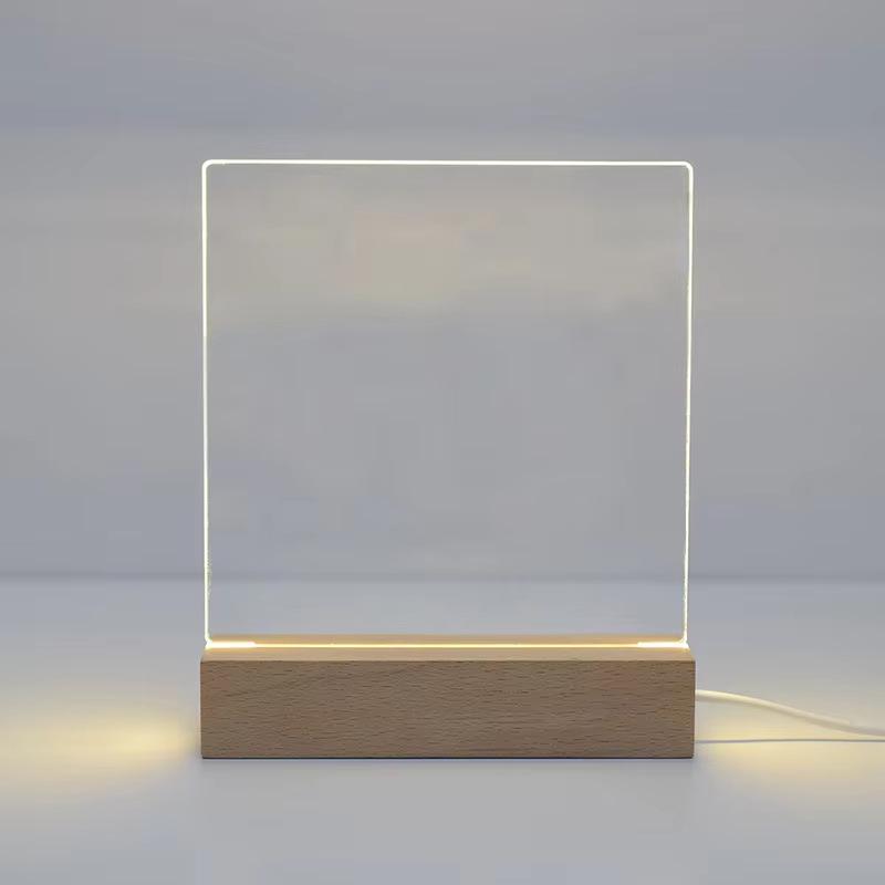 3D Acrylic LED Handwriting Tablet Night Light with Erasable Glow Message Board