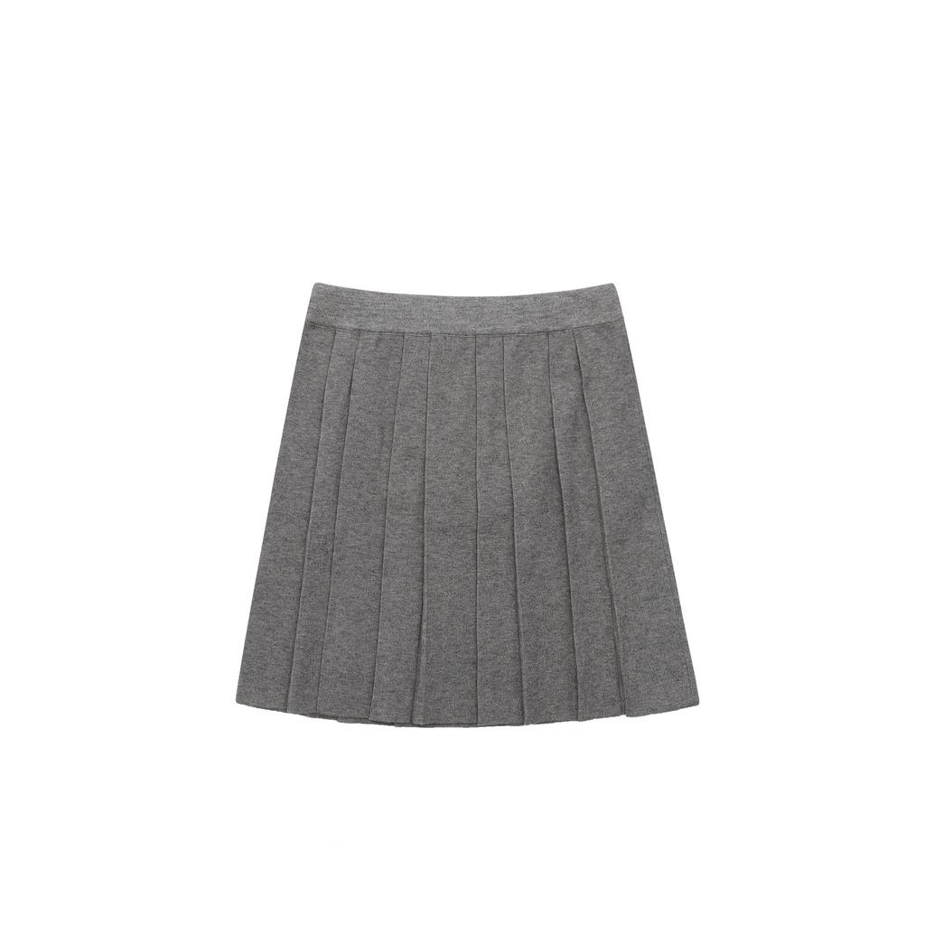 BALBI Love Embroidery Knit Pleated Skirt