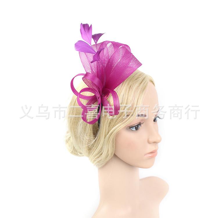 New European and American hair accessories mesh feather headgear Jockey Club party ball hair accessories manufacturer