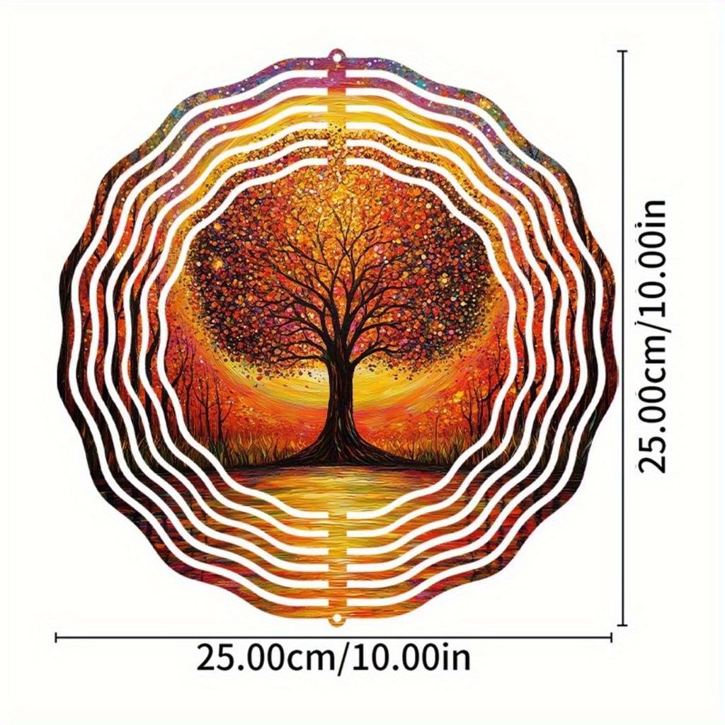 10 Inch Hanging Wind Spinner with 360 Degree Hook for Balcony Garden Decor Spring Summer Outdoor DecorationMetal Wind Chimes for Home Decor