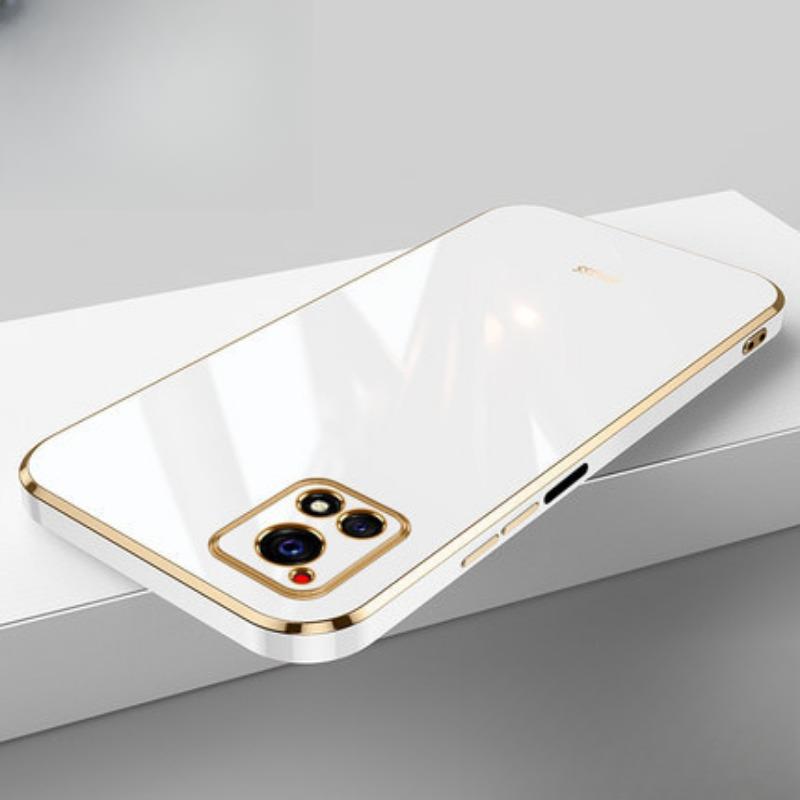 Suitable for Vivo X100P Electroplated Phone Case with Straight Edge 6D Fine Hole X80PRO+ Protective Case Tpu Soft Y76S Shockproof