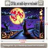 Party Backdrop Halloween Moon Flat Banners Spooky Skeleton Pumpkin Celebrations Wedding Photo Booth Decor Front Door Decor