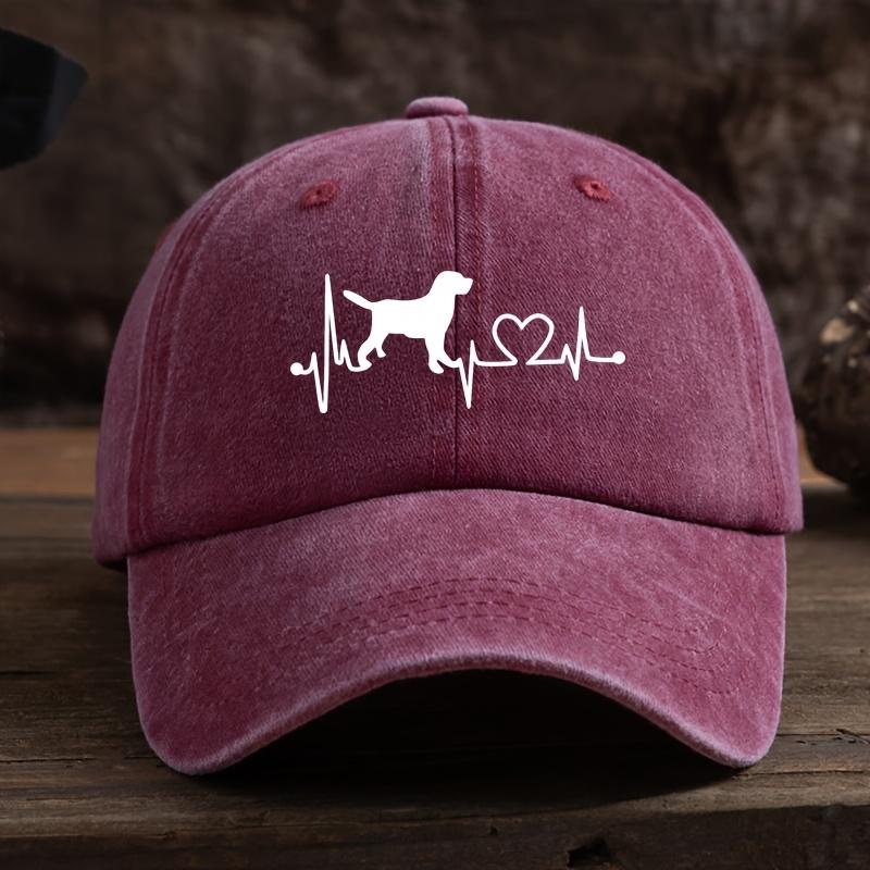 Dog Love Printed Baseball Hat for Men and Women Outdoor Daily Leisure Sunscreen and Sunshade Duck Tongue Hat