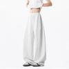 American heavy scimitar pants men's and women's spring new loose wide-leg trousers gray sweatpants tide