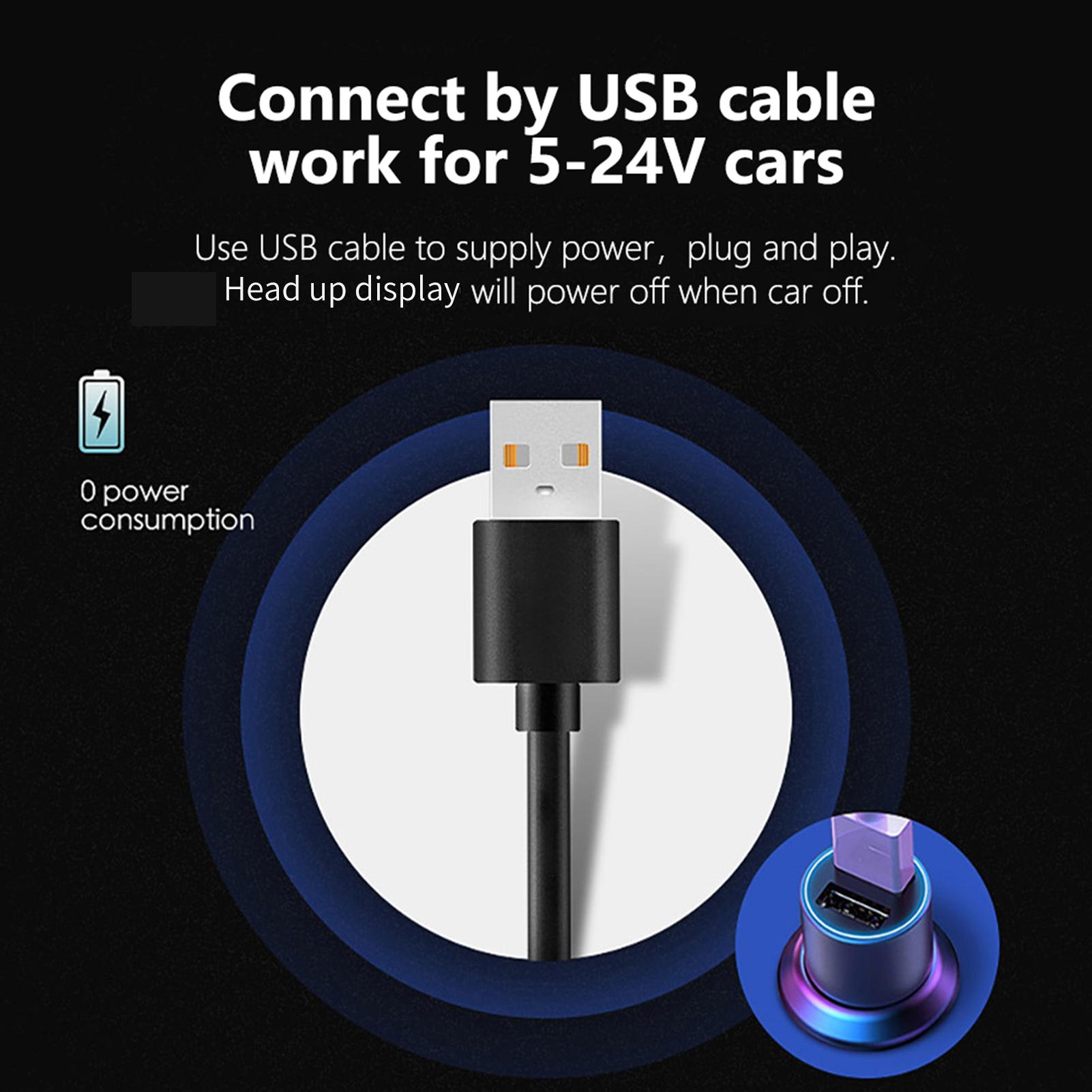 Car  ,   High Definition Speedometer Car Safe Driving Computer Speed and Voltage Alarm for All Vehicles, 3D Reflection Dis