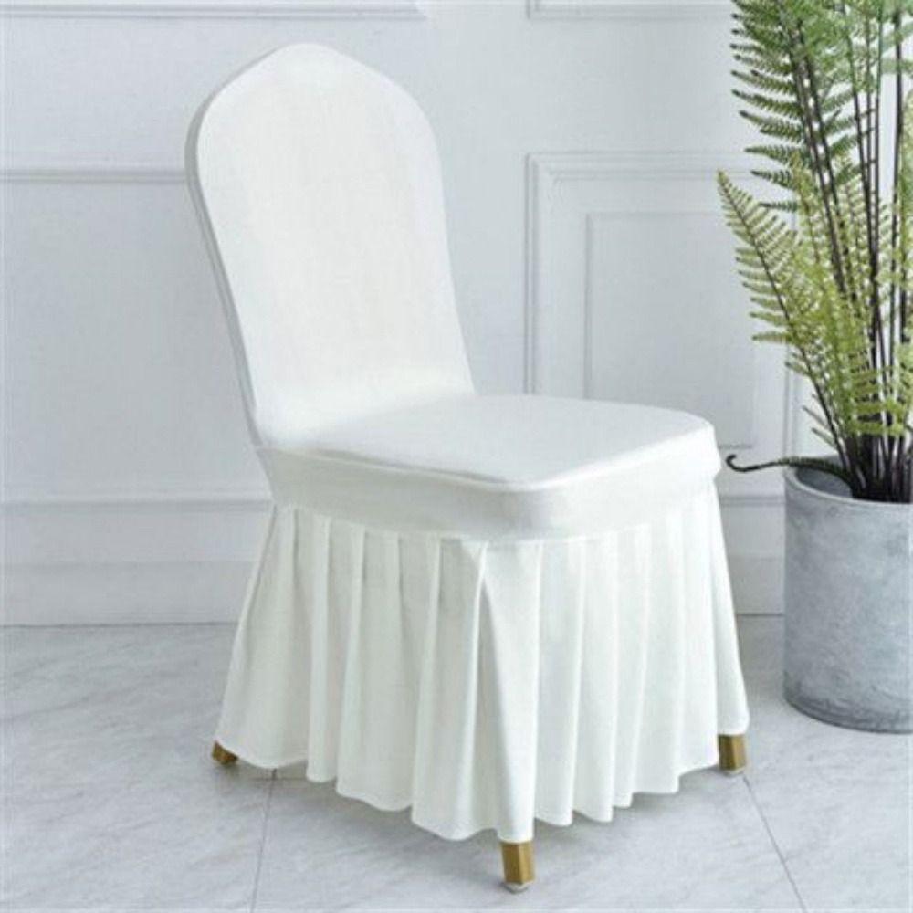 Pure Color Seat Cover Full Wrap Elastic Chair Cover  for Restaurant Hotel Wedding Banquet Home Use