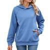 2025 Autumn and Winter New Solid Color Hooded Loose Pocket Long-sleeved Sweatshirt Jacket for Women