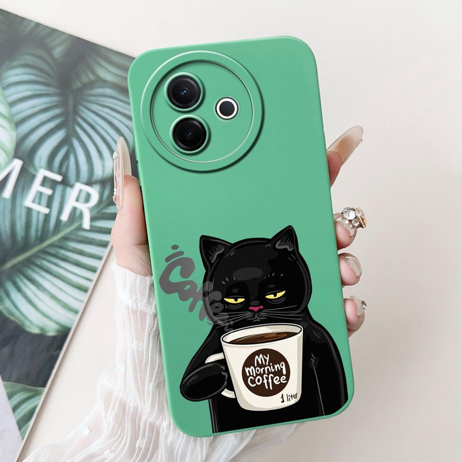 Für Vivo Y39 5G Hülle V2436 Niedliches Mode Cartoon Muster Abdeckung Stoßfest Weiche TPU Handyhüllen Für Vivo Y300i Y 39 VivoY39 Bumper