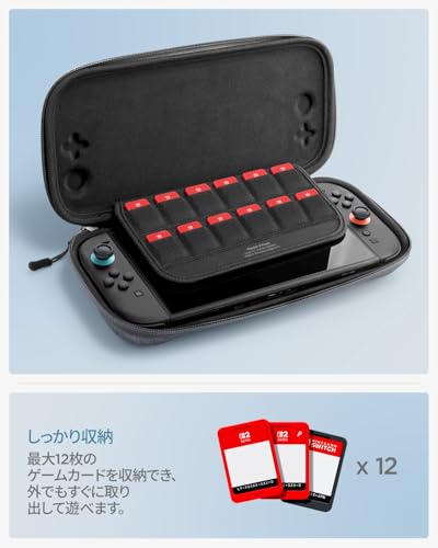 Spigen Switch 2 (2025) Carrying Pouch, Holds 12 Game Cards, Compact and Slim Design with Strap, Compatible with Classden 2 Switch 2 Case (AGP10197) (C