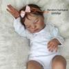 BZDOLL 50cm 20inch Soft Vinyl 3D-painting Skin with Realistic Asleep Reborn Baby Doll Newborn Bebe Girl Lifelike Princess Gift Toy for Kids