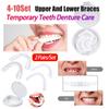 2 Pairs Comfort Upper and Lower Jaw Denture Regain Confident Smile False Teeth Braces and Whitening Substitutes