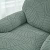 1 Seat Leaf Jacquard Recliner Sofa Cover Dust-Proof Removable Armchair Slipcover Single Armchair Slipcover Decor For Living Room