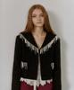 GANISONG Pearl Drop Tweed Jacket_Black