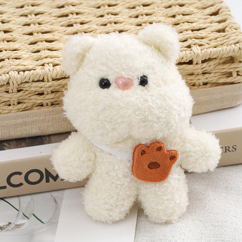 

Bear Plush Toy Pendant Bag Keychain Portable Suitable For Giving As A Cute Gift White Bear