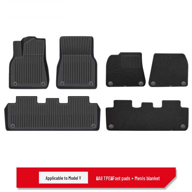 TPE Full-Coverage Floor Mats for Tesla Model 3/Y