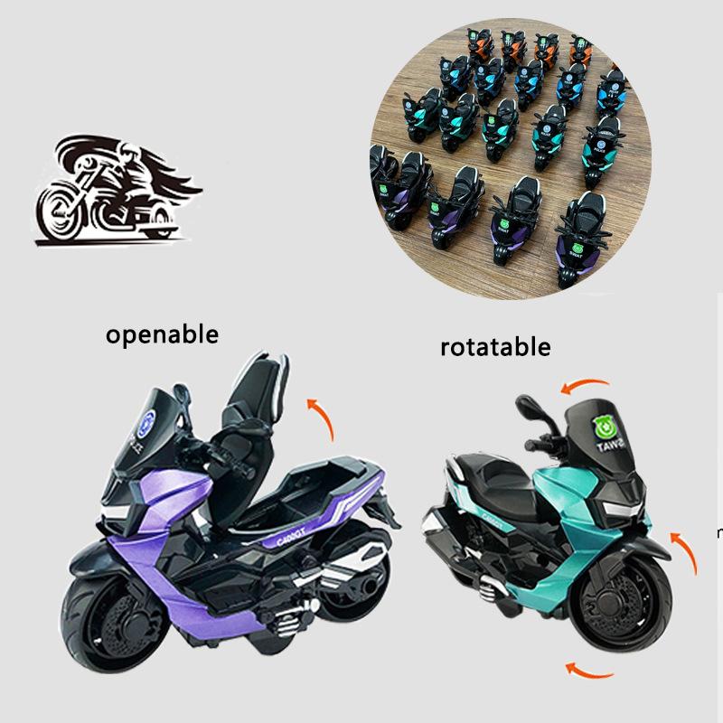 Çocuklar Ataletli Motosiklet Oyuncakları Erkekler Pedallı Vintage Geri Çekmeli Mini Motosiklet Modeli Sürtünme Güçlü Simülasyon Araba Oyuncakları Çocuklar İçin