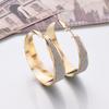 Exaggerated Matte Large Hoop Earrings - Trendy Hip-Hop Metallic Style