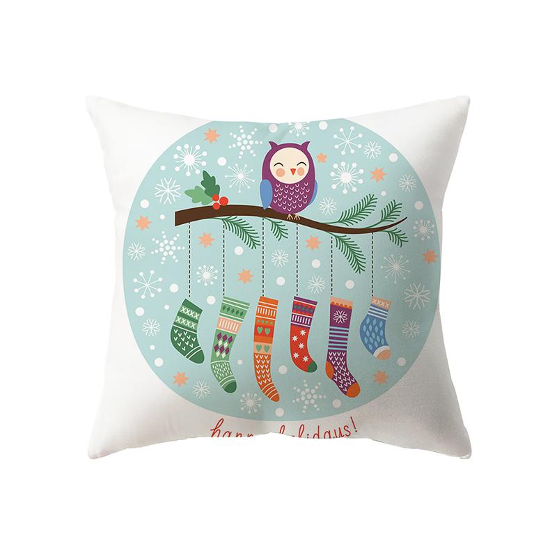 საშობაო თემა საშობაო დეკორაცია ბეჭდვის ნიმუში ბალიშის საფარი სახლის მისაღები ოთახის დივნის დეკორაცია ბალიშის გადასაფარებელი