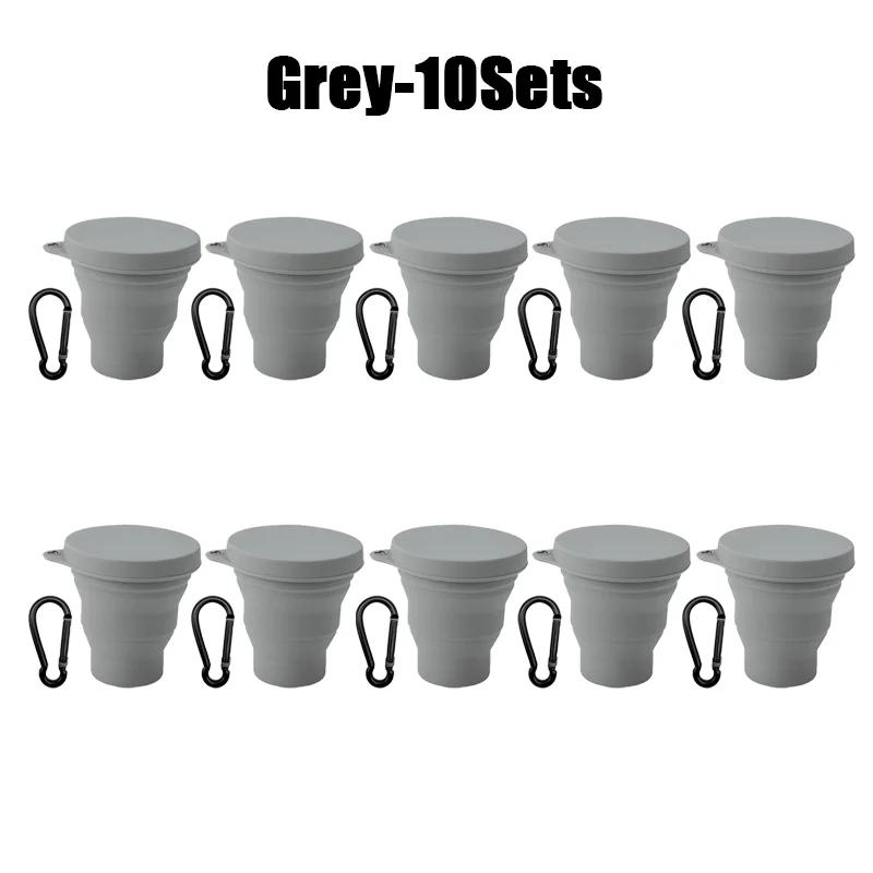 180 ml Klappbecher, Mini-Einziehbecher, Silikon, tragbare Teetasse, Outdoor-Reise-Kaffee-Teleskop-Trinkbecher mit Deckel