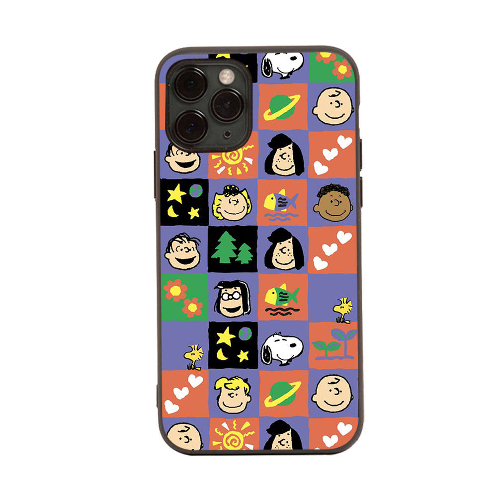 SM18 Snoopy Black Sofe Case for OPPO Reno 8 6 5 4 Pro Plus Find X3 A17 A3 A31 A38 A40 A53 A54 A55 A74 A76 A78 A77 A80 A94 A95 A96 Lite