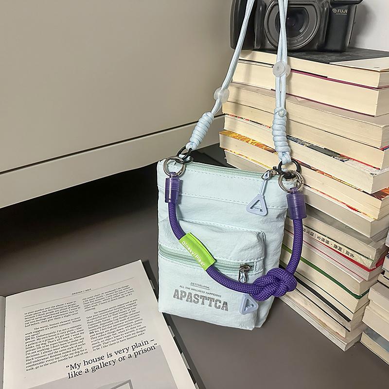 Lightweight Mobile Phone Bag Contrast Shoulder Bag Travel Crossbody Bag