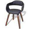 VidaXL 4x Chaise Salle à Manger Bois Cintré Cuir Artificiel Chaises de Cuisine 271945