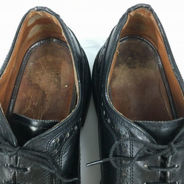 FLORSHEIM Imperial Kenmoor Long Wingtip Black Size 9.5D / 27.0-27.5cm Vintage(USED)