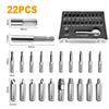 22Pcs Imperial Mini Screw Extractor Set DR-1~DR-10 HSS Broken Stripped Screw Bolt Remover Removal Tool Kit