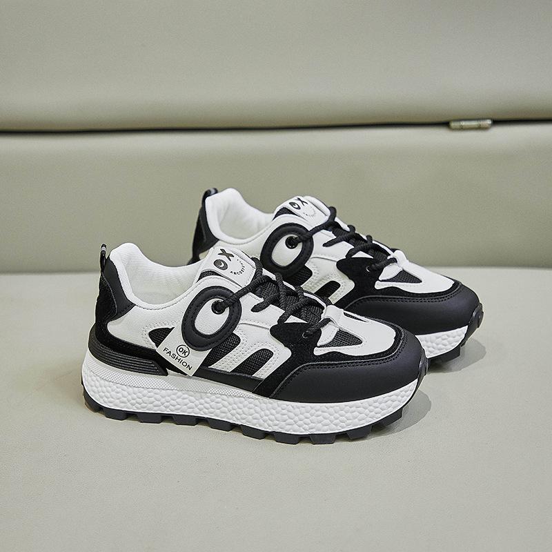 

Женские легкие кроссовки на плоской подошве, модные уличные противоскользящие кроссовки из искусственной кожи на шнуровке, повседневная спортивная обувь для прогулок, тренировок и упражнений для женщин 40 чёрный