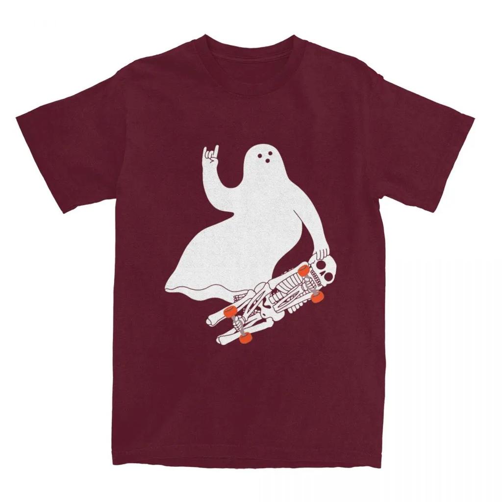 Ghost Skateboarding Shirt Accessories Men Women's Pure  Hipster Skateboard Lover Tees Short Sleeve Tops Summer