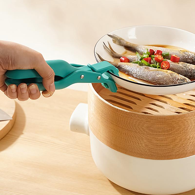 Cartoon Silicone Mitts Clip Anti-Scalding Oven Heat Resistant Tray Pot Dish Bowl Kitchen Bbq Holder Mitts Clip