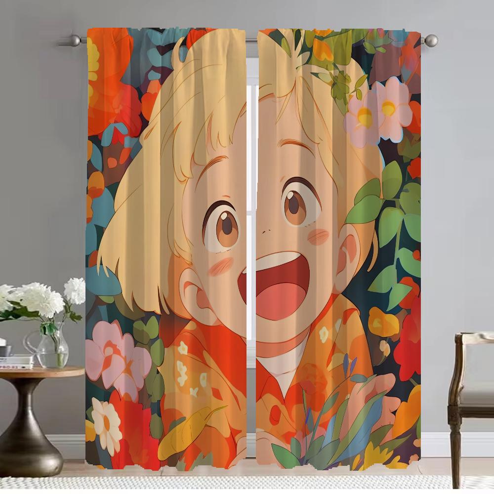 

Плотные шторы для комнаты, 2 панели, занавески для девочек-звезд, шторы для детской комнаты, украшения на Хэллоуин, шторы для домашнего интерьера W50xH70cmx2pcs-CL