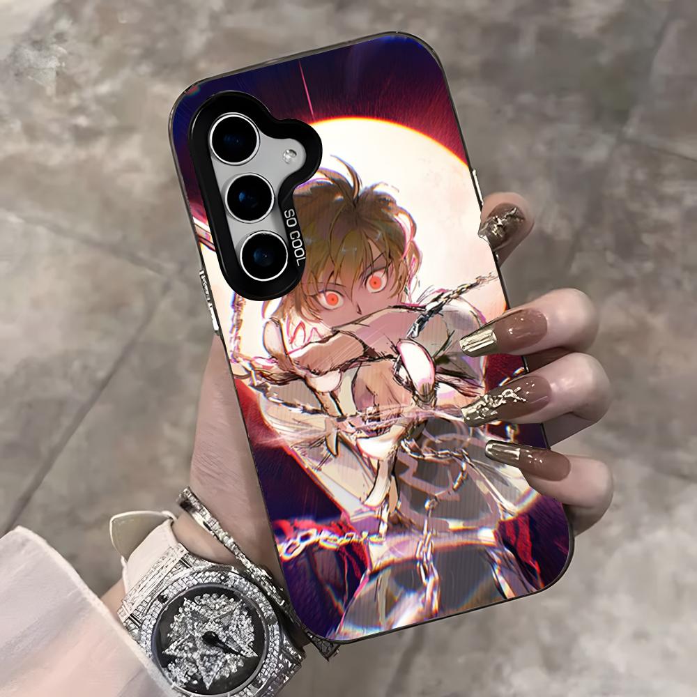 Hunter X Hunter Anime Kurapika Phone Case For Samsung S25 Ultra S23 S22 S21 S20 Ultra Plus S24 Fe A54 A55 Color Silver Cover