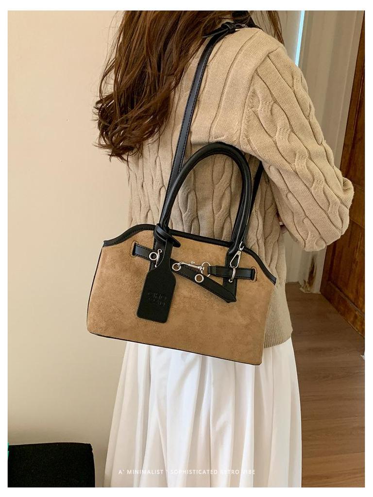 Herbst 2025 Damen-Schultertasche im koreanischen Retro-Stil mit großem Fassungsvermögen